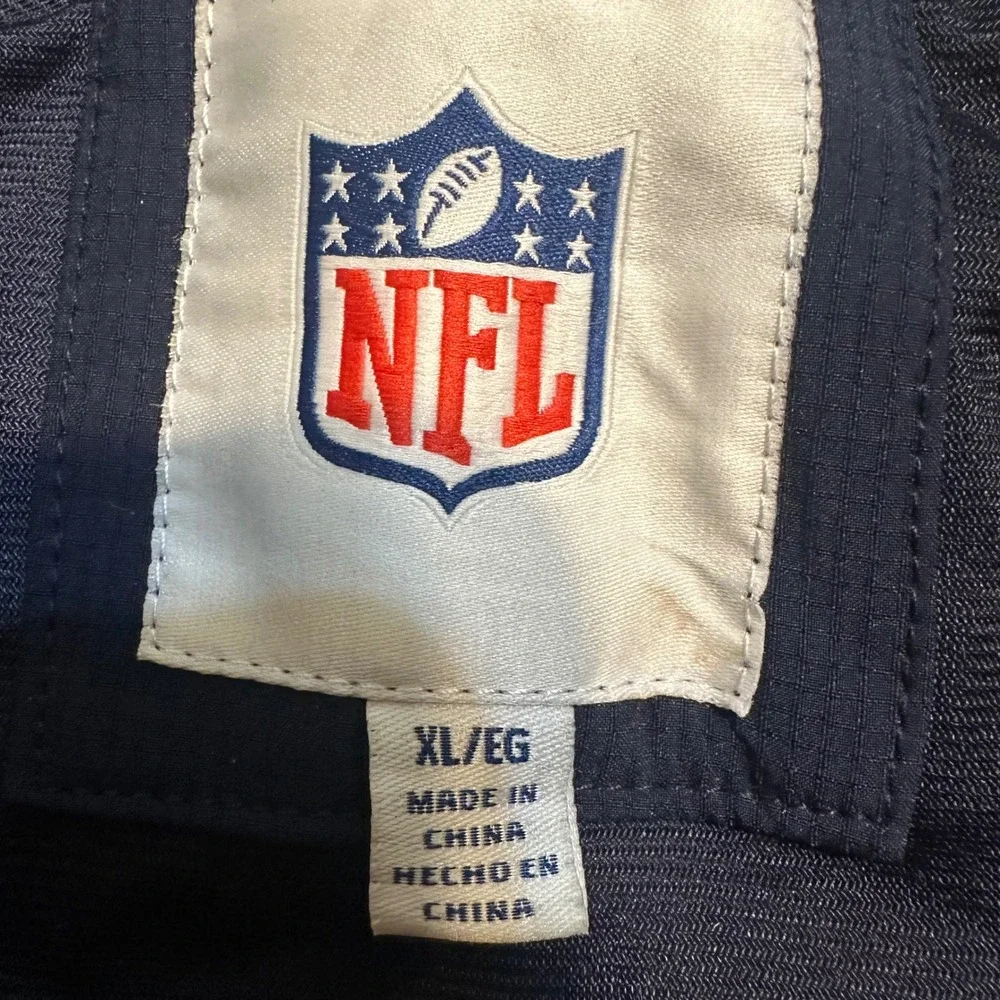 NFL‎ Chicago Bears Jacket Mens XL Navy Tan Full Zip Softshell Outdoor Colorblock